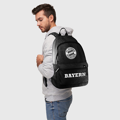 Рюкзак Bayern sport на темном фоне: символ, надпись / 3D-принт – фото 5
