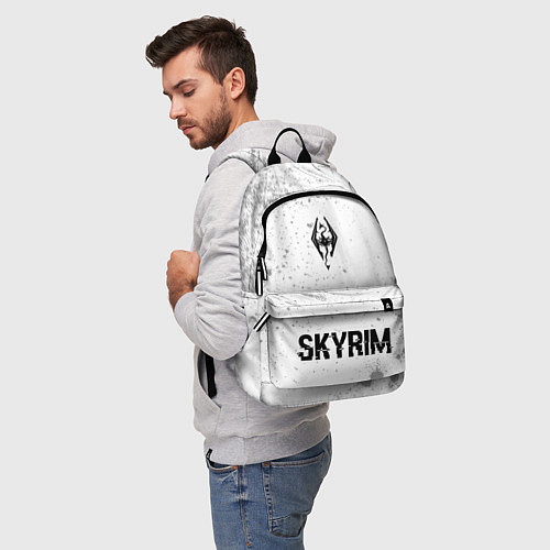 Рюкзак Skyrim glitch на светлом фоне: символ, надпись / 3D-принт – фото 5