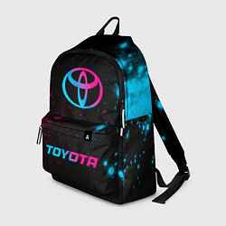 Рюкзак Toyota - neon gradient: символ, надпись, цвет: 3D-принт