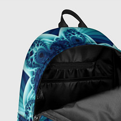 Рюкзак Закрученный синий фрактал, цвет: 3D-принт — фото 2