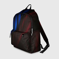 Рюкзак Иллюзорные синие и красные линии во тьме, цвет: 3D-принт