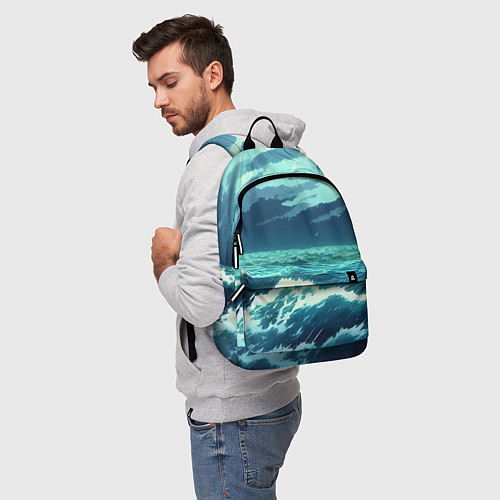 Рюкзак Цунами в стиле аниме - рисунок / 3D-принт – фото 5