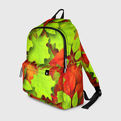 Рюкзак Зелёные осенние листья, цвет: 3D-принт