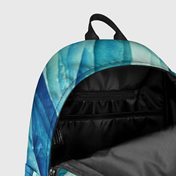 Рюкзак Акварельные синие узоры, цвет: 3D-принт — фото 2