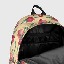Рюкзак Узор с акварельными гранатами, цвет: 3D-принт — фото 2