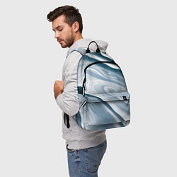 Рюкзак Сине-белые разводы краски, цвет: 3D-принт — фото 2