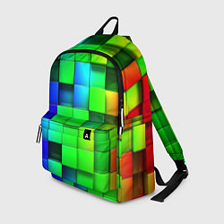 Рюкзак Цветные неоновые кубы, цвет: 3D-принт