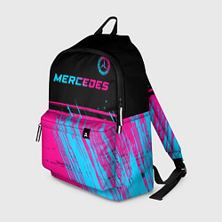 Рюкзак Mercedes - neon gradient: символ сверху, цвет: 3D-принт