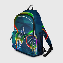Рюкзак Неоновые лампы - коллаж, цвет: 3D-принт