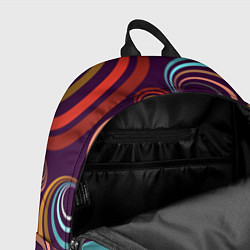 Рюкзак Множество разноцветных окружностей, цвет: 3D-принт — фото 2