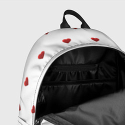 Рюкзак Белая поляна с красными сердечками, цвет: 3D-принт — фото 2