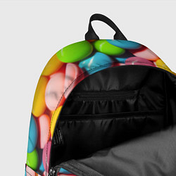 Рюкзак Много ярких конфет, цвет: 3D-принт — фото 2