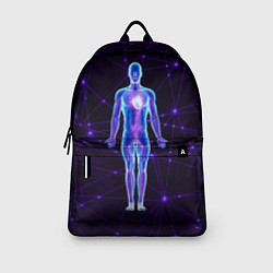 Рюкзак Неоновый человек в нейросети, цвет: 3D-принт — фото 2