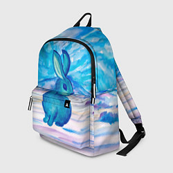 Рюкзак Зимний пейзаж и зайка, цвет: 3D-принт