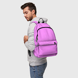 Рюкзак Много сердец розовое, цвет: 3D-принт — фото 2