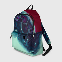 Рюкзак Вода и краски - синие и красные, цвет: 3D-принт