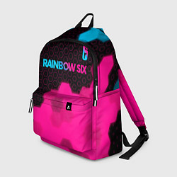 Рюкзак Rainbow Six - neon gradient: символ сверху, цвет: 3D-принт