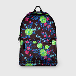 Рюкзак Неоновые цветы - паттерн, цвет: 3D-принт — фото 2