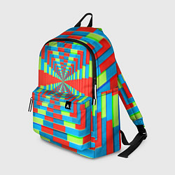 Рюкзак Разноцветный туннель - оптическая иллюзия, цвет: 3D-принт