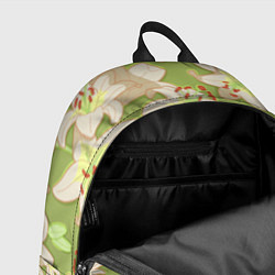 Рюкзак Нежные цветы - лилии: цветной паттерн, цвет: 3D-принт — фото 2