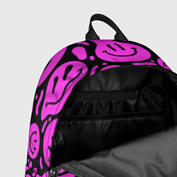 Рюкзак Кислотный розовый в смайликах, цвет: 3D-принт — фото 2
