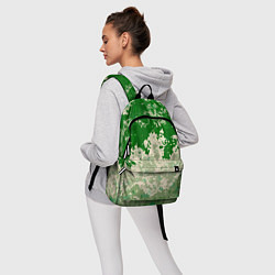 Рюкзак Абстракция в зелёных тонах, цвет: 3D-принт — фото 2