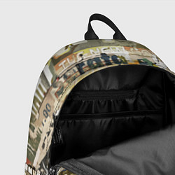 Рюкзак Восьмёрка на фоне рваных афиш, цвет: 3D-принт — фото 2