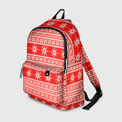 Рюкзак New Year snowflake pattern, цвет: 3D-принт