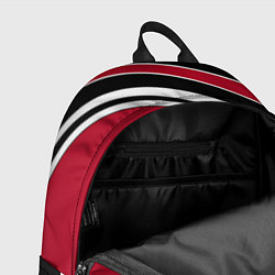 Рюкзак Красно черная абстракция на белом спорт, цвет: 3D-принт — фото 2