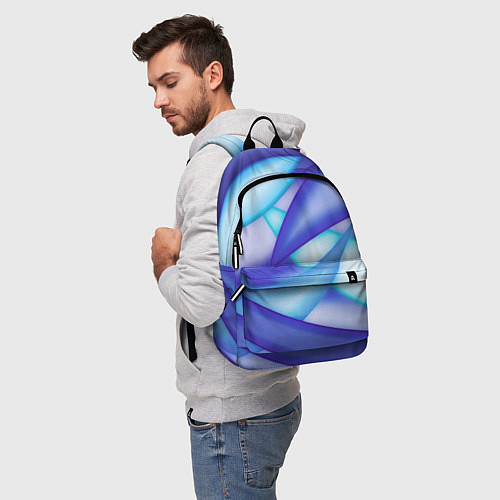 Рюкзак Синие разводы / 3D-принт – фото 5