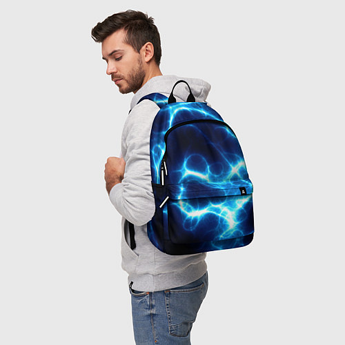 Рюкзак Молния грозовая - электрические разряды / 3D-принт – фото 5