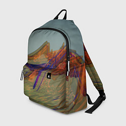 Рюкзак Волнообразные разноцветные музыкальные линии, цвет: 3D-принт