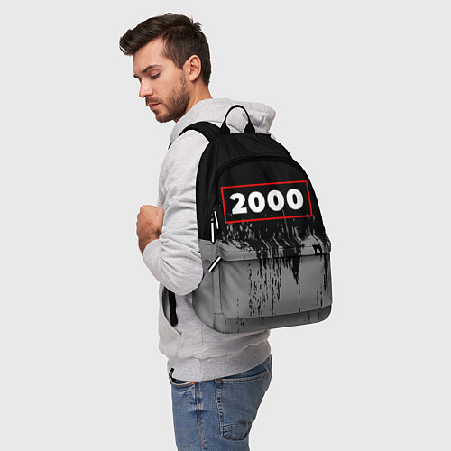 Рюкзак 2000 - в красной рамке на темном / 3D-принт – фото 5