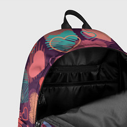 Рюкзак Узор из разных сердец, цвет: 3D-принт — фото 2