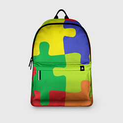 Рюкзак Пазлы разноцветные, цвет: 3D-принт — фото 2