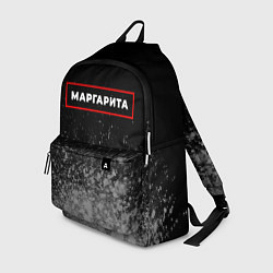 Рюкзак Маргарита - в красной рамке на темном, цвет: 3D-принт
