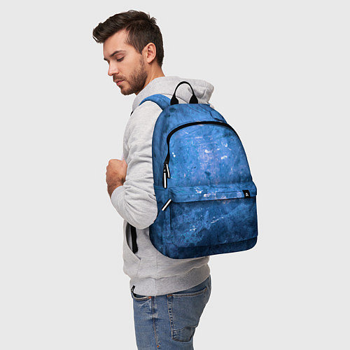 Рюкзак Тёмно-синяя абстрактная стена льда / 3D-принт – фото 5