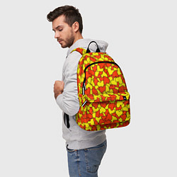 Рюкзак Красно-желтые сердца, цвет: 3D-принт — фото 2