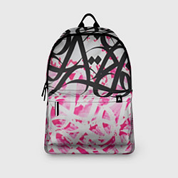 Рюкзак Черно-розовая каллиграфия, цвет: 3D-принт — фото 2