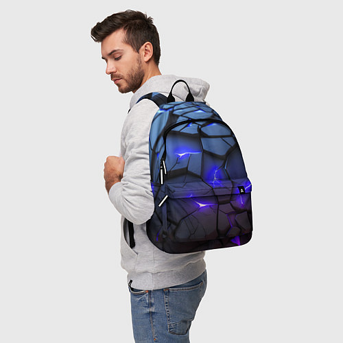 Рюкзак Светящаяся синяя лава / 3D-принт – фото 5