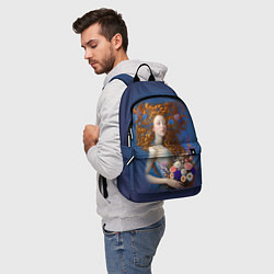Рюкзак Русалка в стиле Ренессанса с цветами, цвет: 3D-принт — фото 2