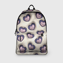 Рюкзак Сердечки объемные вдавленные - паттерн, цвет: 3D-принт — фото 2