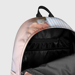 Рюкзак Цветы за стеклом - полосы с градиентом, цвет: 3D-принт — фото 2