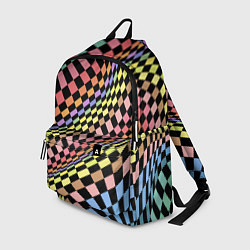 Рюкзак Colorful avant-garde chess pattern - fashion, цвет: 3D-принт