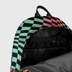 Рюкзак Colorful avant-garde chess pattern - fashion, цвет: 3D-принт — фото 2