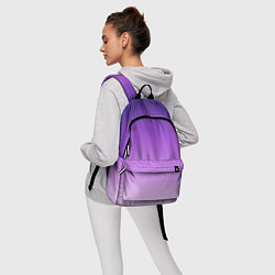 Рюкзак Фиолетово-сиреневый градиент, цвет: 3D-принт — фото 2