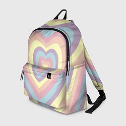 Рюкзак Сердца пастельные оттенки, цвет: 3D-принт