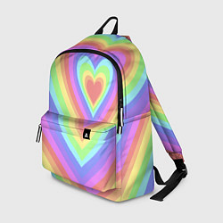 Рюкзак Сердце - пастельные цвета, цвет: 3D-принт