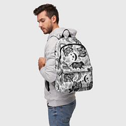 Рюкзак Веточки и лесные звери - паттерн, цвет: 3D-принт — фото 2