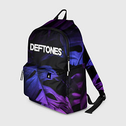 Рюкзак Deftones neon monstera, цвет: 3D-принт